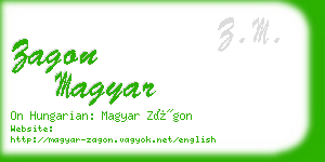 zagon magyar business card